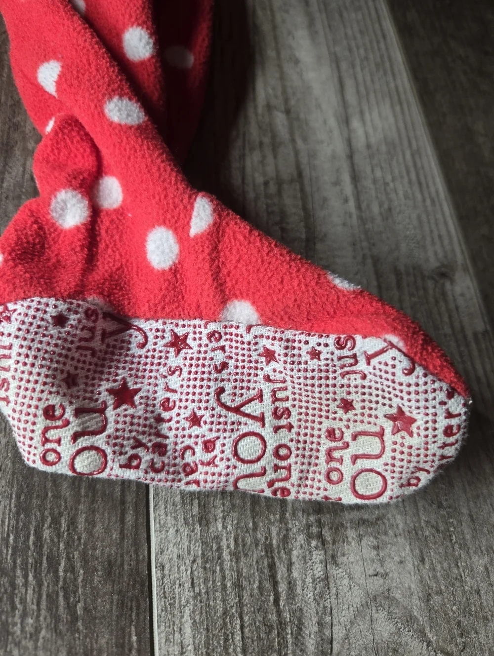 Carter's Red and White Polka Dot Santa Fleece Footie Footed Pajamas PJS Size 2T